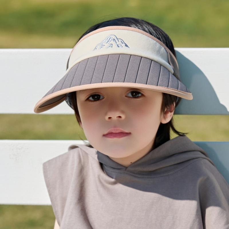 Foldable Empty Top Sun Protection Hat Boys And Girls Children'S Hat Big Brim Versatile Outdoor Uv Protection Sun Hat