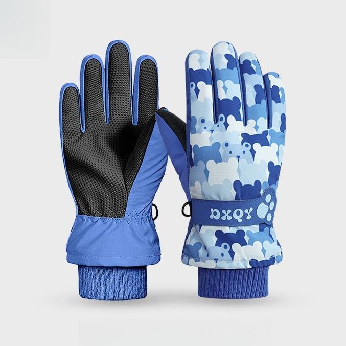 Kinder Skihandschuhe Wasserdicht Winter Warm Snowboard Fäustlinge für Jungen Mädchen, Rutschfeste Thermohandschuhe für Schneespiele & Eislaufen