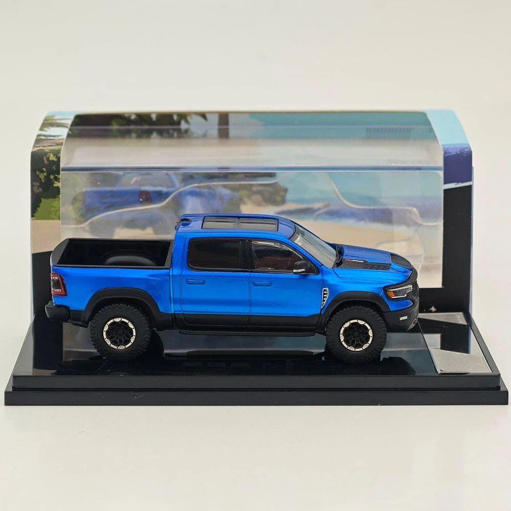 Shadow Pro 1:64 Scale for Dg 1500 TRX Pickup Truck Blue LHD (KS-067-662) Diecast Model Car Collection