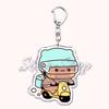 Cute Bubu Love Dudu Yier Keychains Couple Bear Panda Keyrings for Accessories Bag Pendant Key Chain Jewelry Fans Lovers Gifts