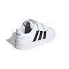 Adidas Neo GRAND COURT Hook and loop Abrasion Resistant Low top Skateboard Shoes White Black Infant And Toddler EF0118