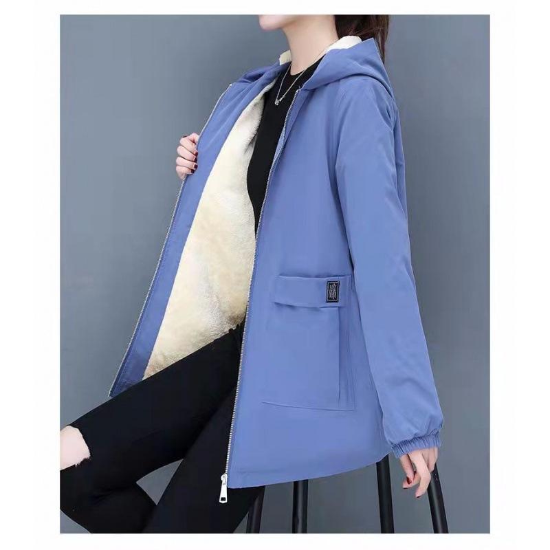 Chaqueta de Invierno Algodón Cálido Abrigo Acolchado Mujer Casual Parkas Felpa con Capucha Gabardina Ropa Exterior de Mujer