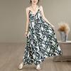 Sleeveless Strap Plus Size Cotton Vintage Flora New In Dresses For Women Casual Loose Long Summer Dress Elegant Clothing