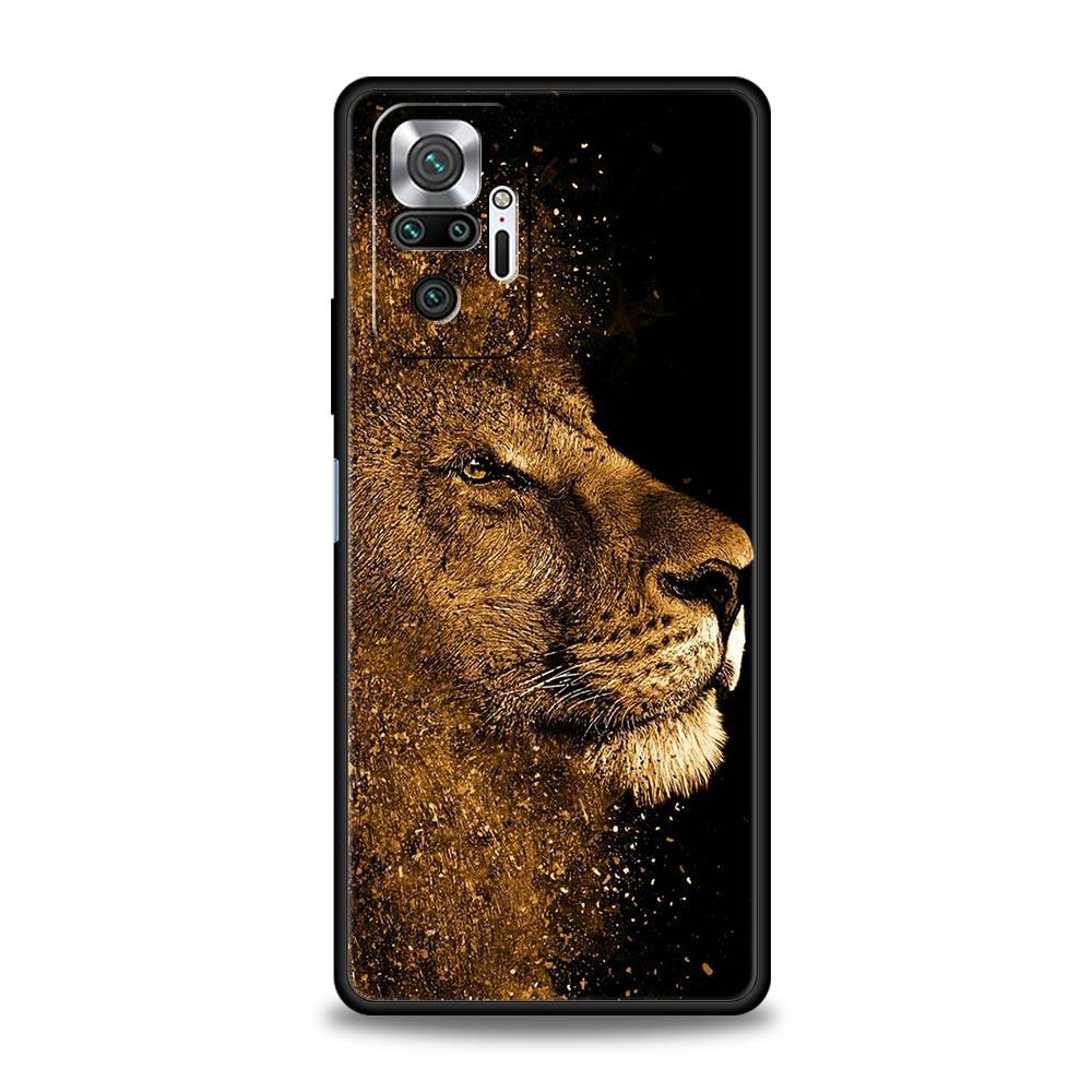 Lion Alpha Male Cub Phone Case For Xiaomi Redmi Note 14 13 5G 10 11 12 Pro Plus 4G 14C 13C 12C 10C Black Cover