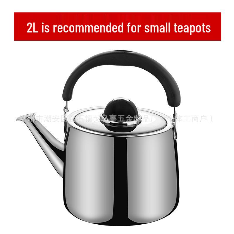 European Style Whistling Kettle - Thickened Stainless Steel for Induction and Gas Stoves, Angled Spout, Universal Design