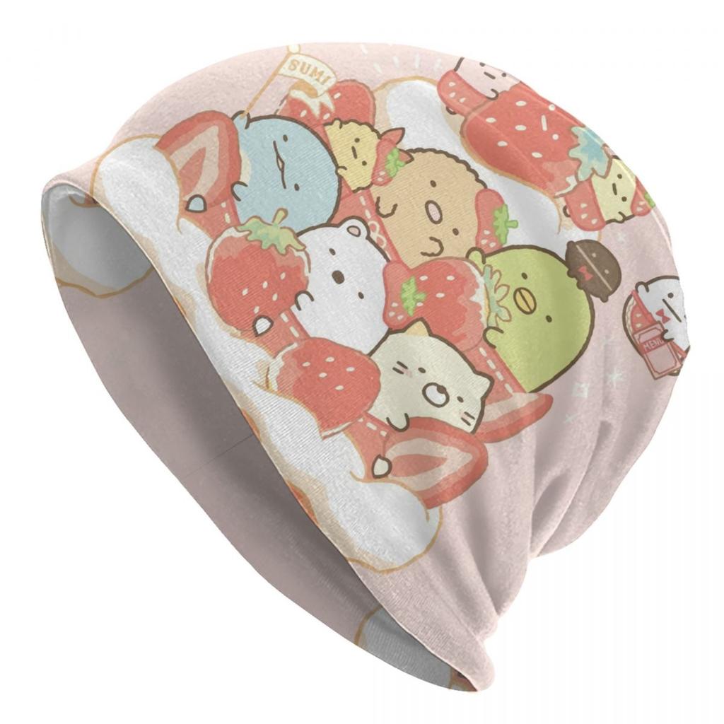 Unisex Winter Warm Bonnet Homme Knitting Hats Fashion Sumikko Gurashi Japanese Cartoon Beanie Cap Anime Game Beanies Caps For