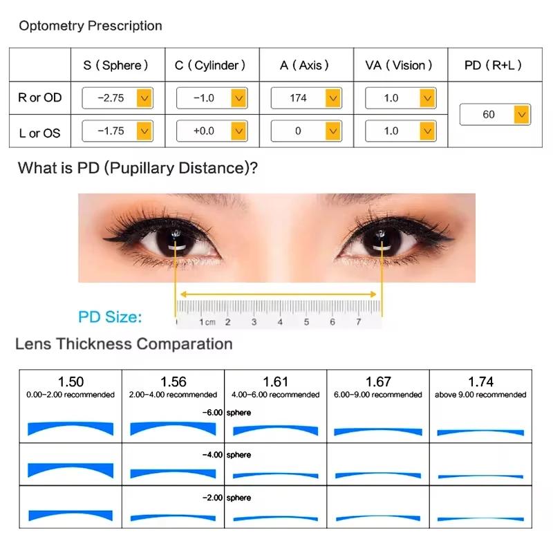 SHINU dyed color glasses Men Women Red Lenses Orange lens color lens with prescription customizd reading glasses myopia glasses