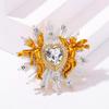 Spille Angelo Cuore Stile Accessorio Elegante Spilla Cuore Cupido per Donne Uomini Badge Gioiello Decorato con Strass