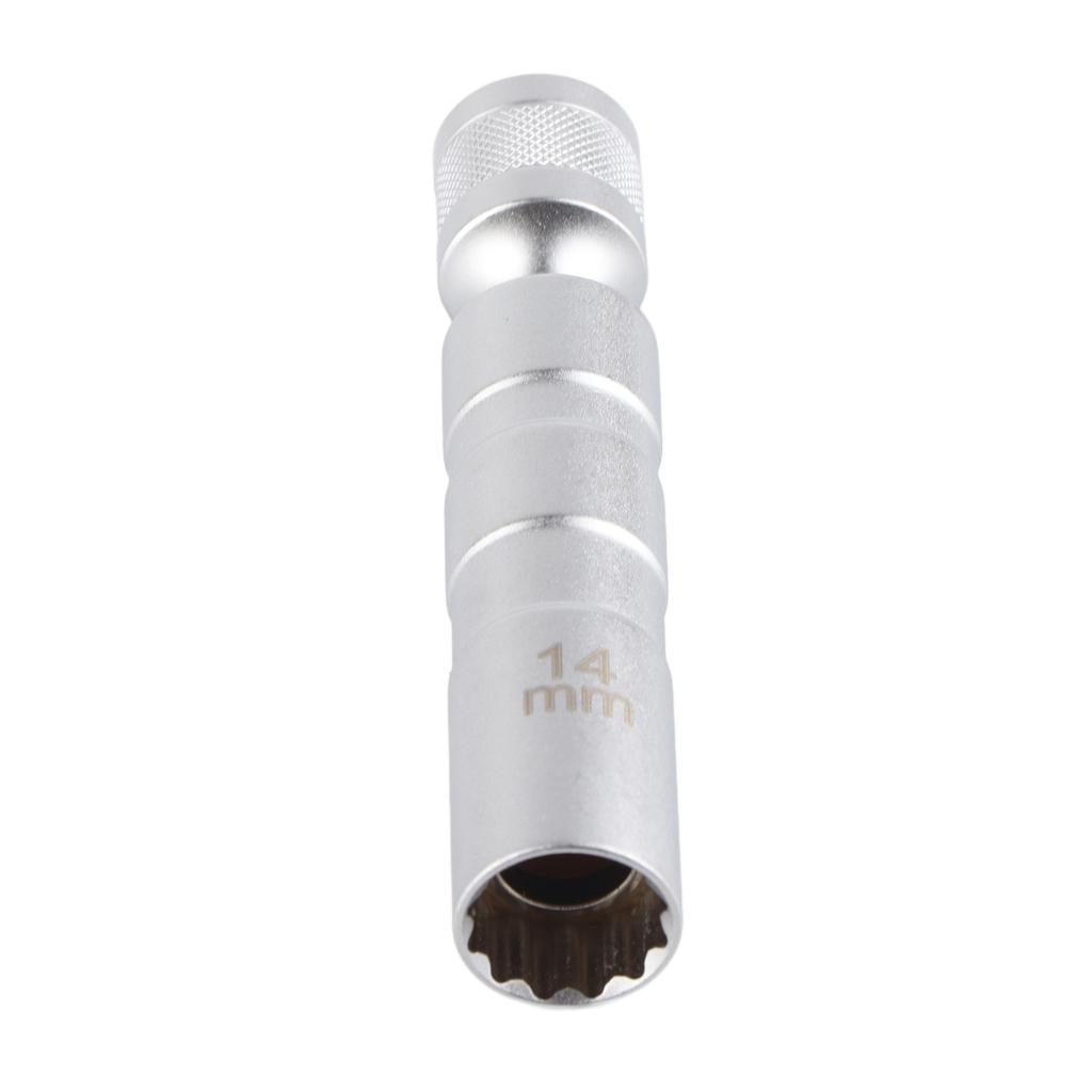 Universal Tändstiftshylsa Nyckel Magnetisk 12-punkts Borttagningsverktyg 14mm 3/8 Drivning