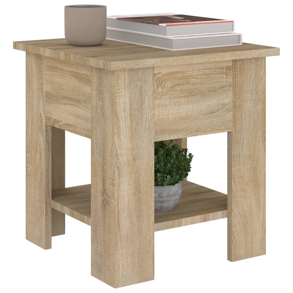  Coffee Table, Sonoma Oak, 40x40x42 Cm, Wood-based Material