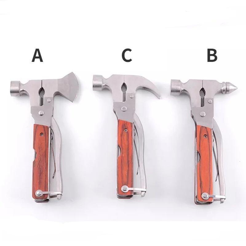 1Pc Stainless Steel Multi-purpose Outdoor Emergency Survival Tool Car Safety Hammer Emergency Hammer