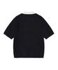 COVERNAT Open Collar Half Knit Navy