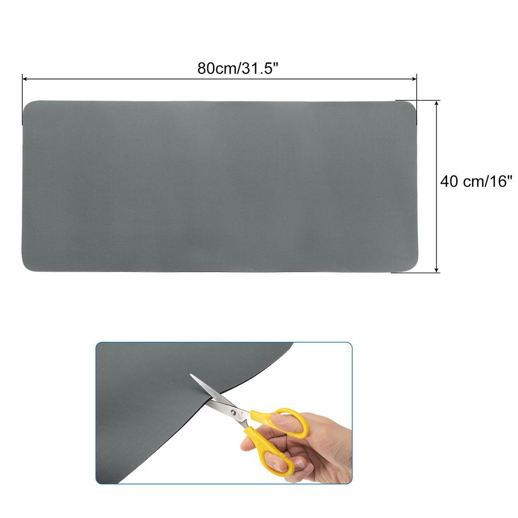 uxcell Coffee Quick Dry Dish Drying Stain Rubber Absorbent Mat for Coffee Kitchen Counter Coffee Kitchen Draining 80 x 40 Dark Grey Mat, Mat, Hider,