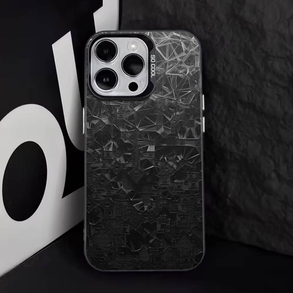 Узор под карбон   Чехол для телефона для iPhone 17,16,15,14,13,12,11 Plus,Pro Max,XS,Разноцветный Серебристо-черный Чехол iPhone15plus