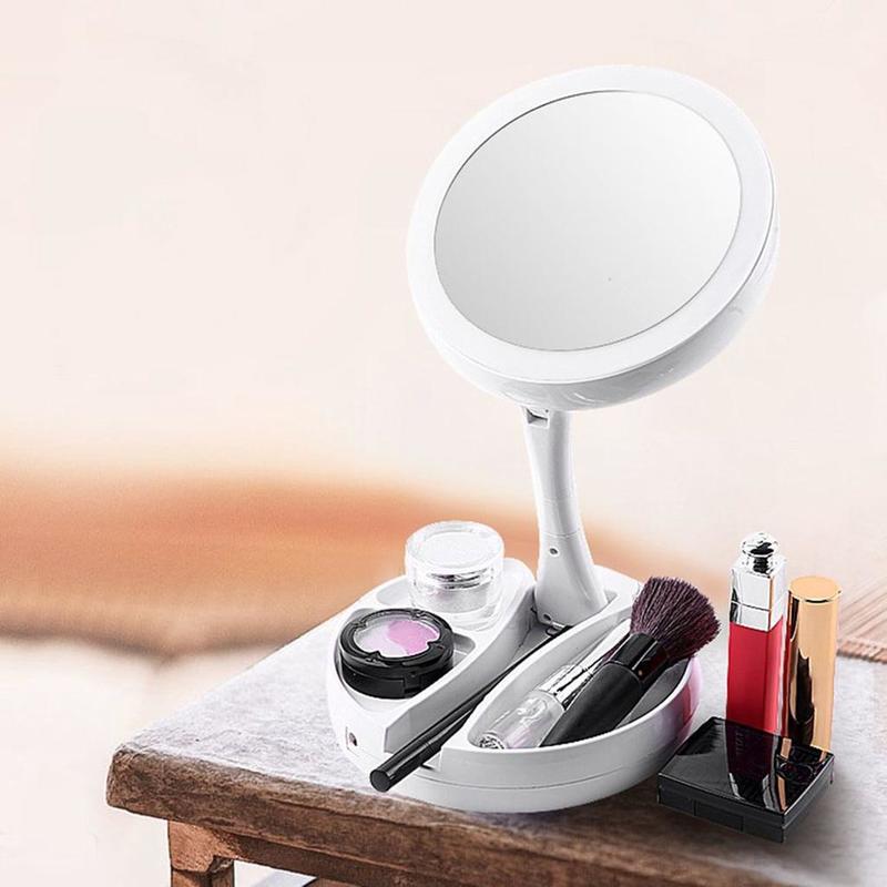 Foldable Usb Charging Or Battery Led Makeup Mirror Light White Cosmetic Table Mirrors Lights At Affordable S Free Real Reviews With Photos Joom Battery Led Makeup Mirror Light, Battery Light Up Makeup Mirror