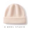 100% Pure Wool Knit Beanie Men Women Winter Fall Warm Solid Color Earflap Cap
