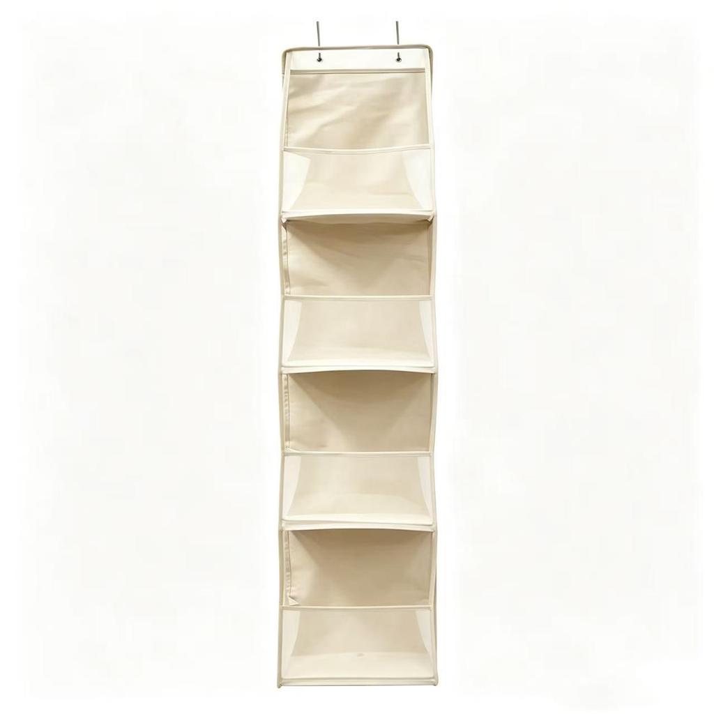 Wall-Mounted Mesh Storage Bag: Layered Hanging Organizer with Transparent Design