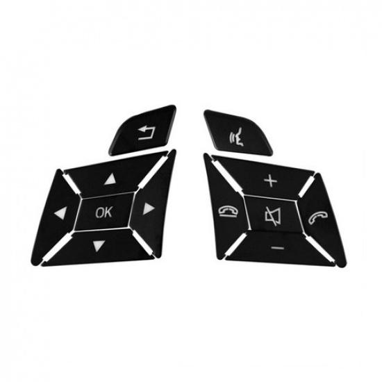 For Mercedes Benz E C Class 2011-2013 Matte Black Steering Wheel Button Cover