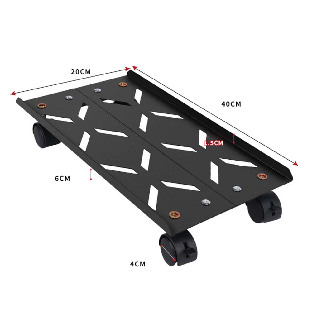 PC Chassis Bracket with 360 Swivel Wheels for Smooth Office Relocation