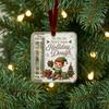 Creative Money Holder for Gifts Retro Christmas Cash Pendant, Tree Decoration, Transparent Acrylic Hanging Decor Holiday Ornament with Card
