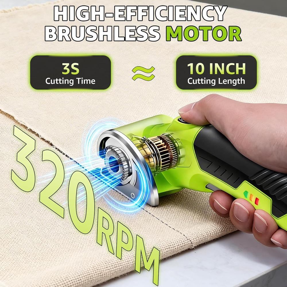 Cordless Electric Scissors 4V Rechargeable Box Cutter Powerful Cutter for Carpet & Cardboard Cutter Tool with LED Light