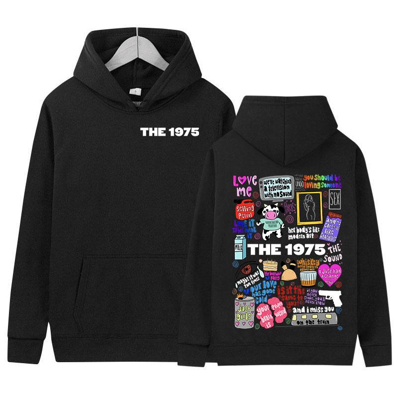 British Band The 1975 Lyric Graphic Hoodie Men Women's Hip Hop Fashion Pullover Sweatshirt Casual High Quality Oversized Hoodies
