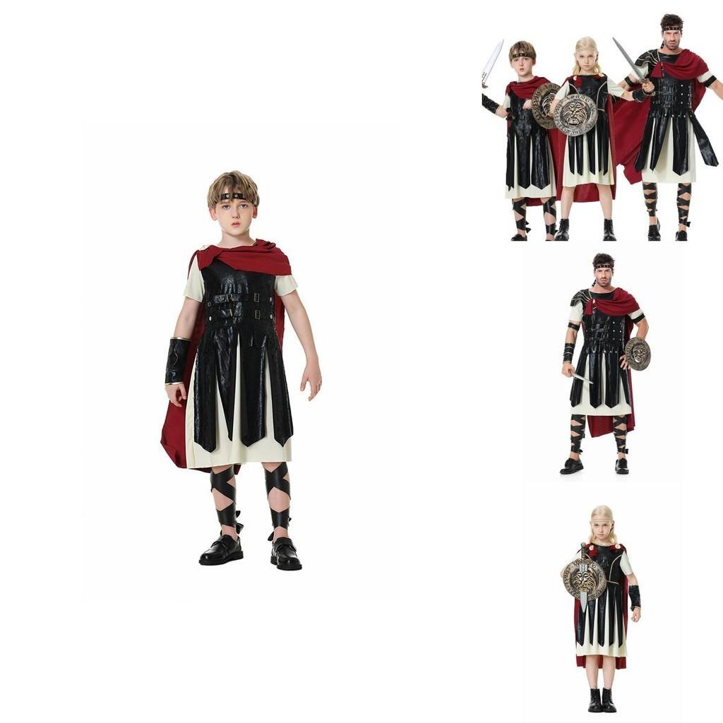 Halloween Costume Party Family Outfit Adult Male Knight Soldier Cosplay Dress Up, Roman Warrior" Characters)