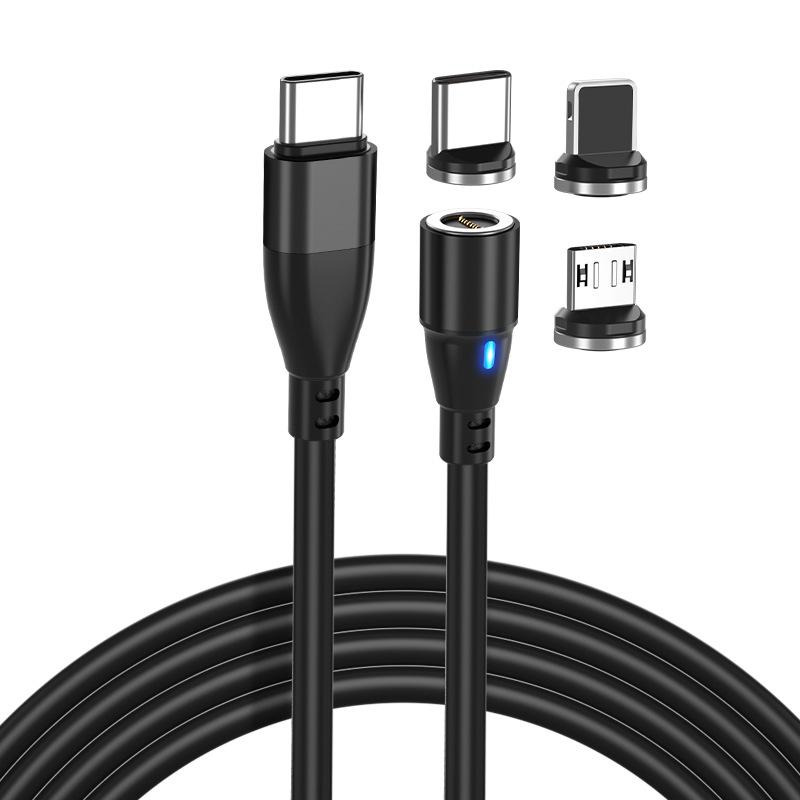 3-in-1 Magnetisches Ladekabel, 60W Schnelllade- & Datenübertragungsfähig