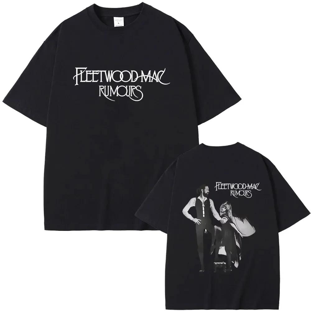 

Rock Band Fleetwood Mac Rumours Album Print 100 Cotton Tshirt Retro Stevie Nicks Pattern Top Unisex S