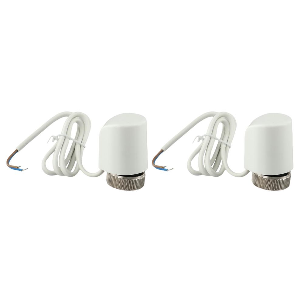 2pcs AC230V M30*1 5mm Electric Thermal Actuator for Floor Heating Radiator Valve with Energy Saving Temperature Control
