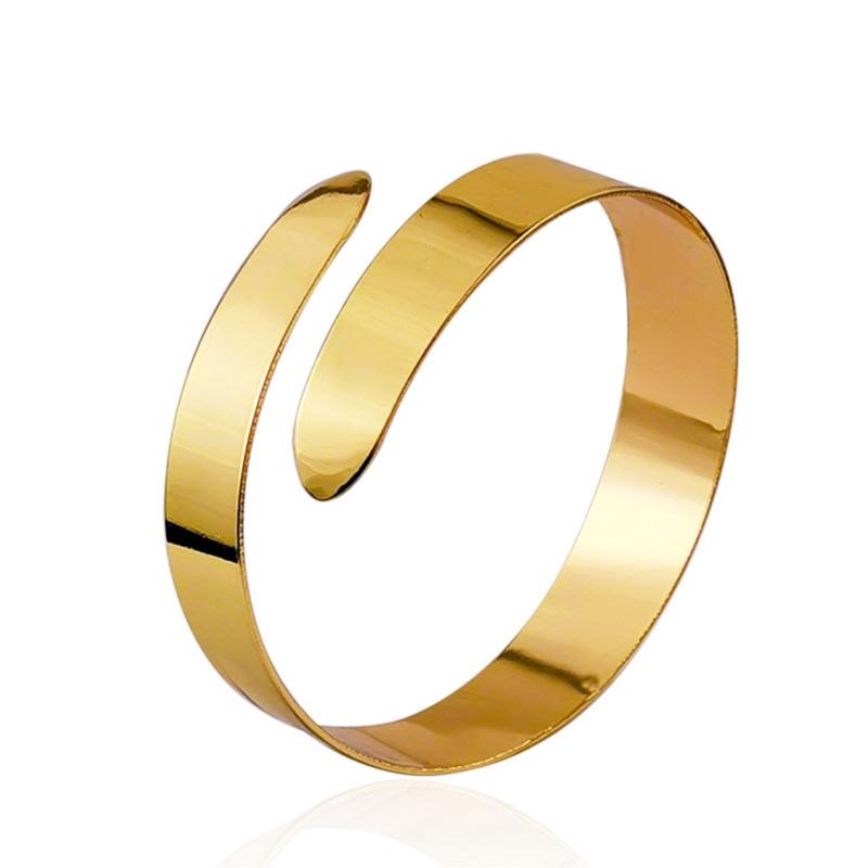 Alloy Spiral Armband Swirl Upper Arm Cuff Armlet Bangle Bracelet Egyptian Costume Accessory for Women Gold Silver Color