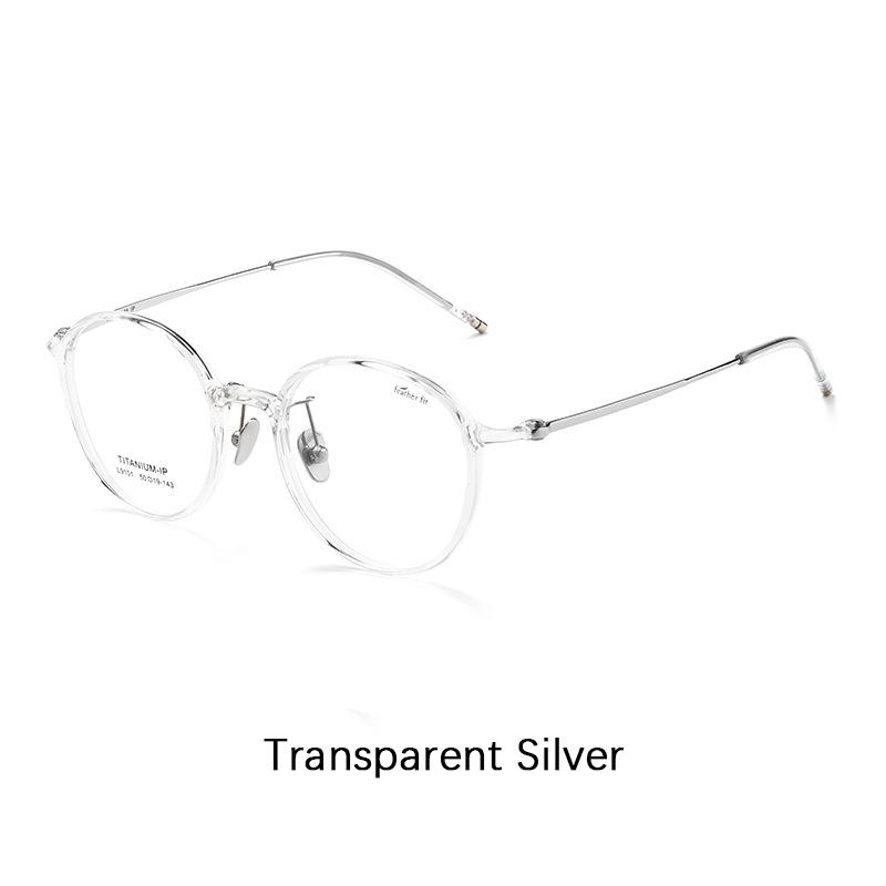 

Women s Luxury Retro Round Pure Titanium Glasses Frame Ultralight Myopia Optical Decorative Eyeglasses Frame Computer Goggles no lens