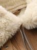 Dámské Elaegantní dvoulícní kožešinový midi kabát Vintage Dlouhý rukáv Klopa Kapsa Zip Dlouhá zimní bunda Dámský Silný Streetwear Kabát