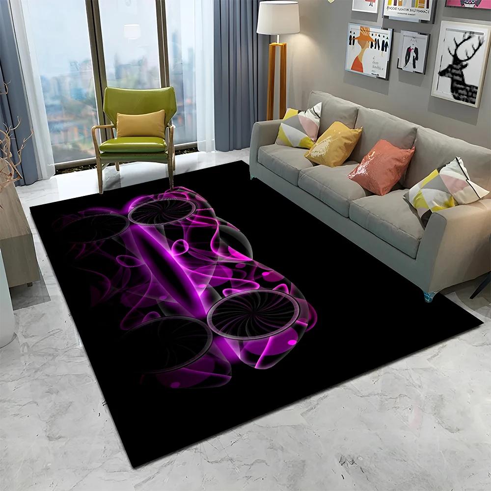 3D Toekomstige Sportwagen HD Concept Auto Cartoon Tapijt Vloerkleed voor Huis Woonkamer Slaapkamer Bank Deurmat Decoratie, Kinderen Antislip Vloermat