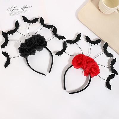 Halloween Bat & Feather Headband for Festivals and Parties