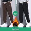Men's Trendy Fleece-Lined Corduroy Sweatpants: Winter Warmth & Versatile Style