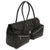 adidas Bolsa de Ombro Clássica Prática Originals Trefoil 17,2L Poliuretano Alça Longa Bolsa de Ombro Grande Feminina Preta KC1418