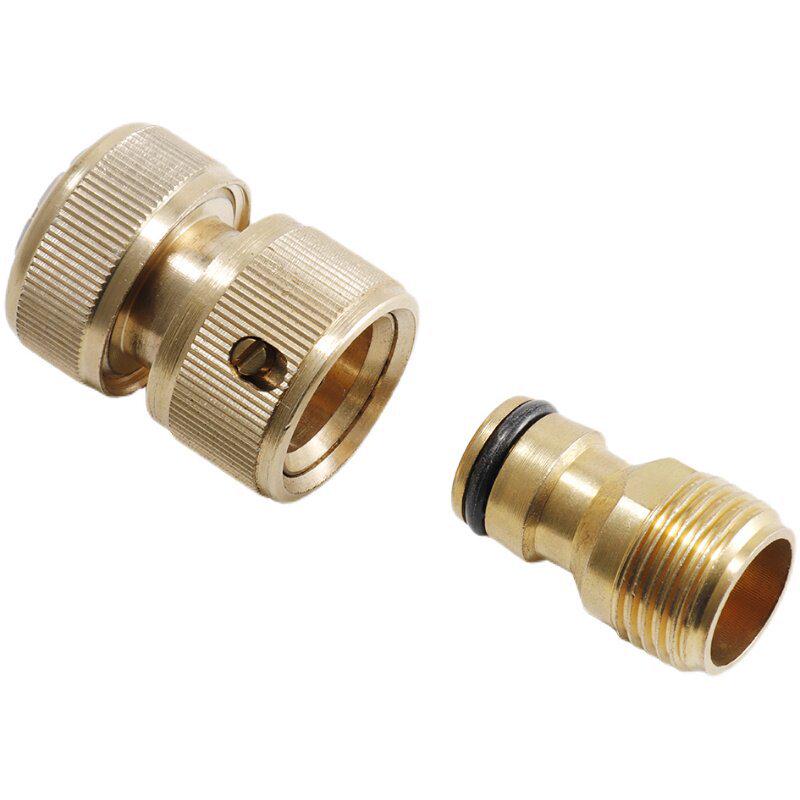 High-Pressure Brass Quick Connect Garden Hose Adapter for Car Wash