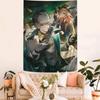 Genshin Impact Kaveh Alhaitham Anime Tapestry Hippie Flower Wall Carpets Dorm Decor Cheap Hippie Wall Hanging