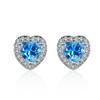 Orecchini in Zircone a Forma di Cuore: Design a Cuore Scintillante AAA Micro Intarsiato