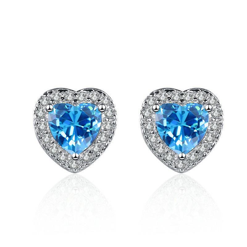 Orecchini in Zircone a Forma di Cuore: Design a Cuore Scintillante AAA Micro Intarsiato