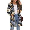 Women's Fashion Casual Comfortable Halloween Printed Mid-Length Cardigan With Pockets Jacket