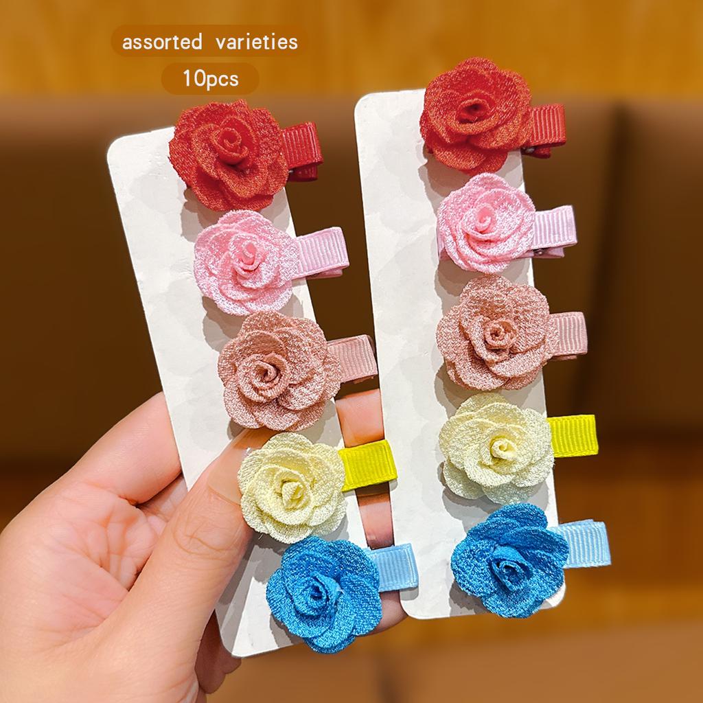 10 bunte zufällige Blumenspangen, geeignet für tägliche Haaraccessoires