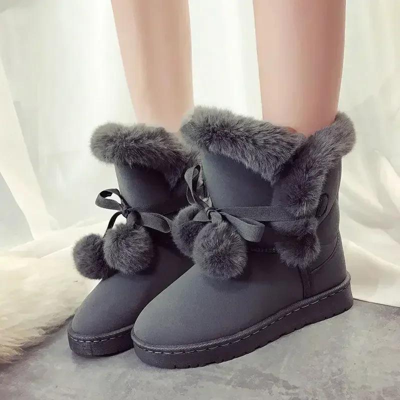 Fashion Chunky Ladies Snow Boots Fashion 2024 Female Shoes Kawaii Cute Platform Large Size Warm 39 Boot Winter Novelty Spring Autumn Hot