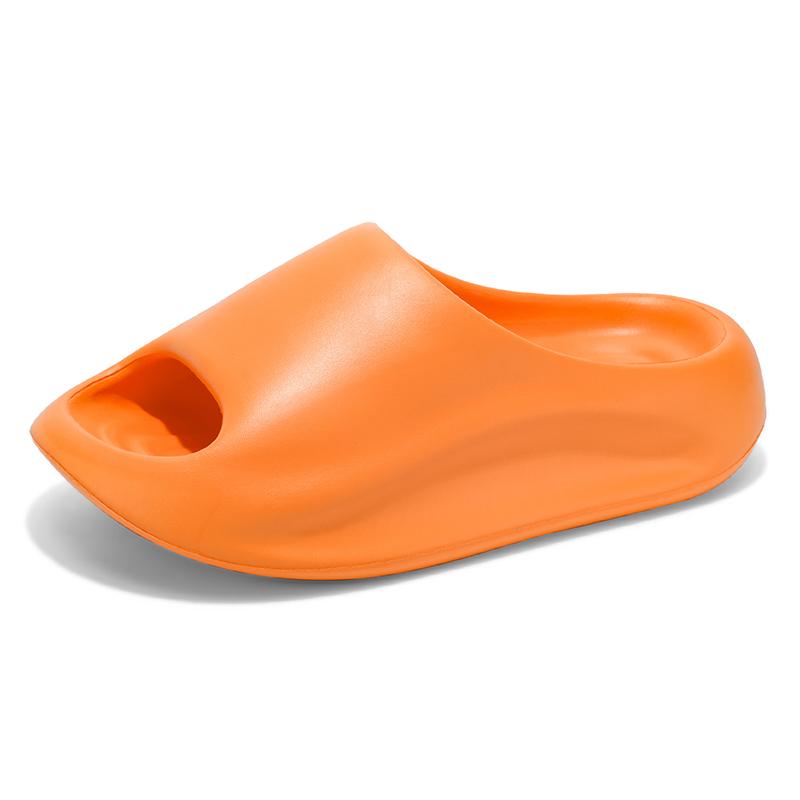 Sommer Dicke Sohle Höhensteigernd Weiche Eva Hausschuhe Für Paare Einfarbige Modische Hausschuhe Outdoor Freizeit Sandalen