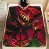1Pc Alastor Anime Print Flannel Blanket, High quality Comfortable for All Seasons, Home Decor, Warmth and Comfort, Perfect for Christmas Gifts 55
