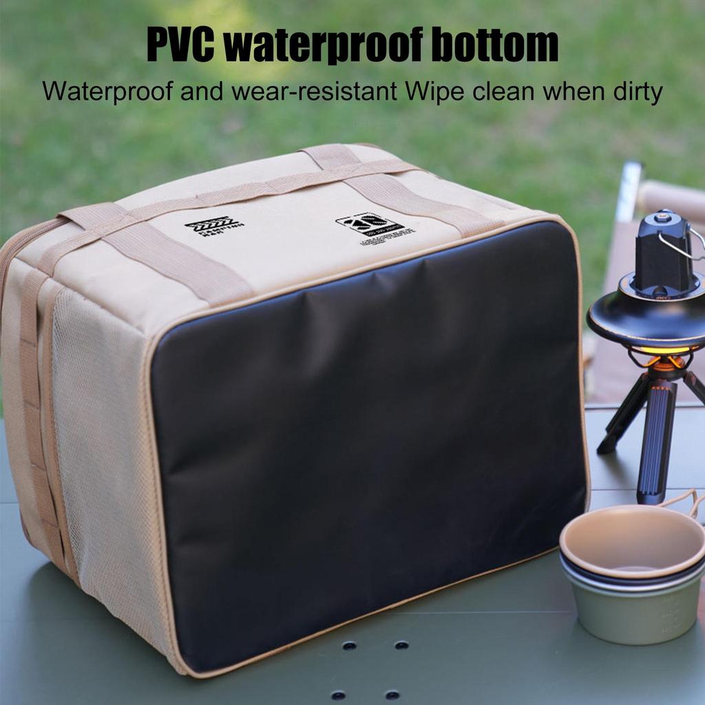 Camping Organizer Bag 30L Large capacity Insulated Folding Box for Picnic Tableware  Field Equipment Waterproof  Storage bags