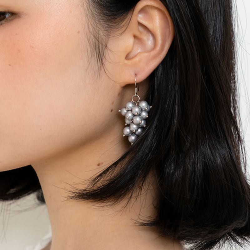 Geegee Pearl Podo Earring - Grey