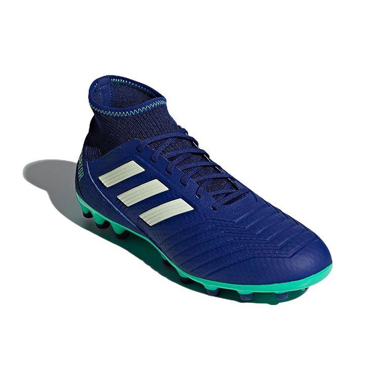 Adidas Predator 18.3 Round Toe Lace-Up AG (Rubber Short Studs) Durable Soccer Shoes Men Soccer Shoes Blue CP9308