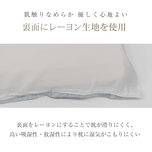 Seiden-Power-Kissenbezug mit Rayon-Rückseite [My Pillow], Seitenreißverschluss, Wendbar, Haarverschönernd, 6A-Qualität, Ganzjahres-Einsatz, Antistatisch (Elfenbein, 45x65cm)